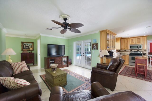 Family Room, open to Kitchen and Lanai access