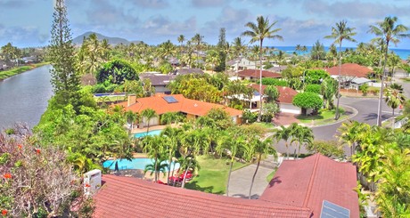 aerial view of kailua real estate