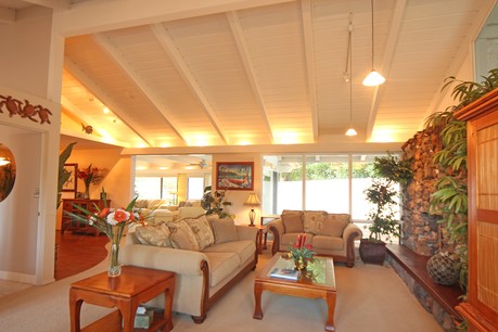 Living area in Beachside Kailua