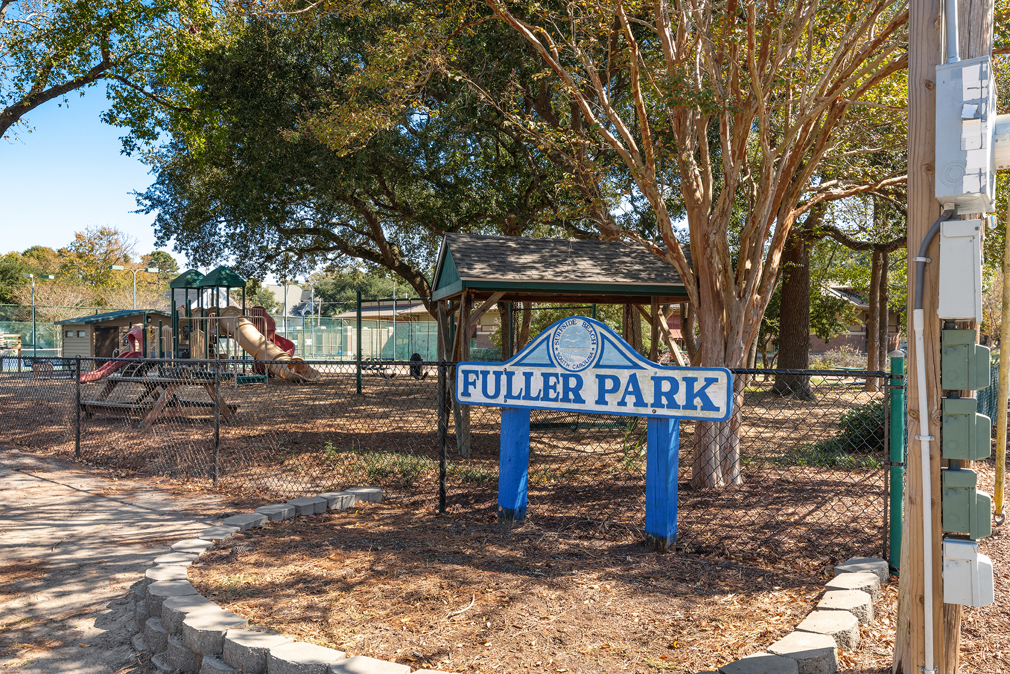 Fuller Park in Surfside Beach offers tennis courts, a playground, and more for fun for all ages.