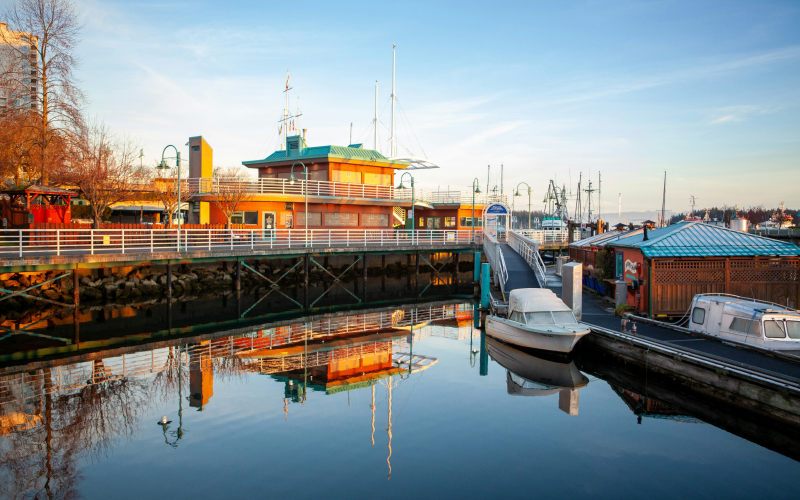 Nanaimo Marina harbourfront boardwalk scenic downtown heritage area downtown waterfront