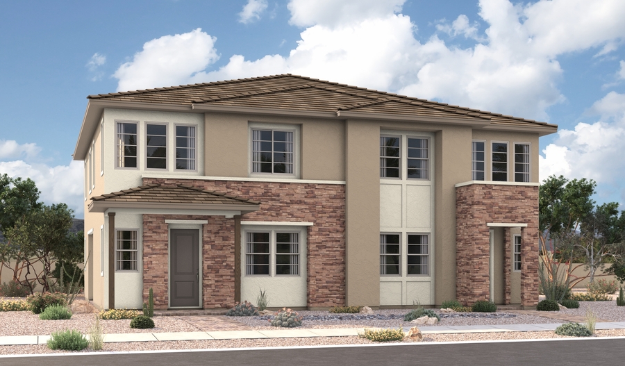 Two-story home exterior at Iris Glen by Richmond American Homes