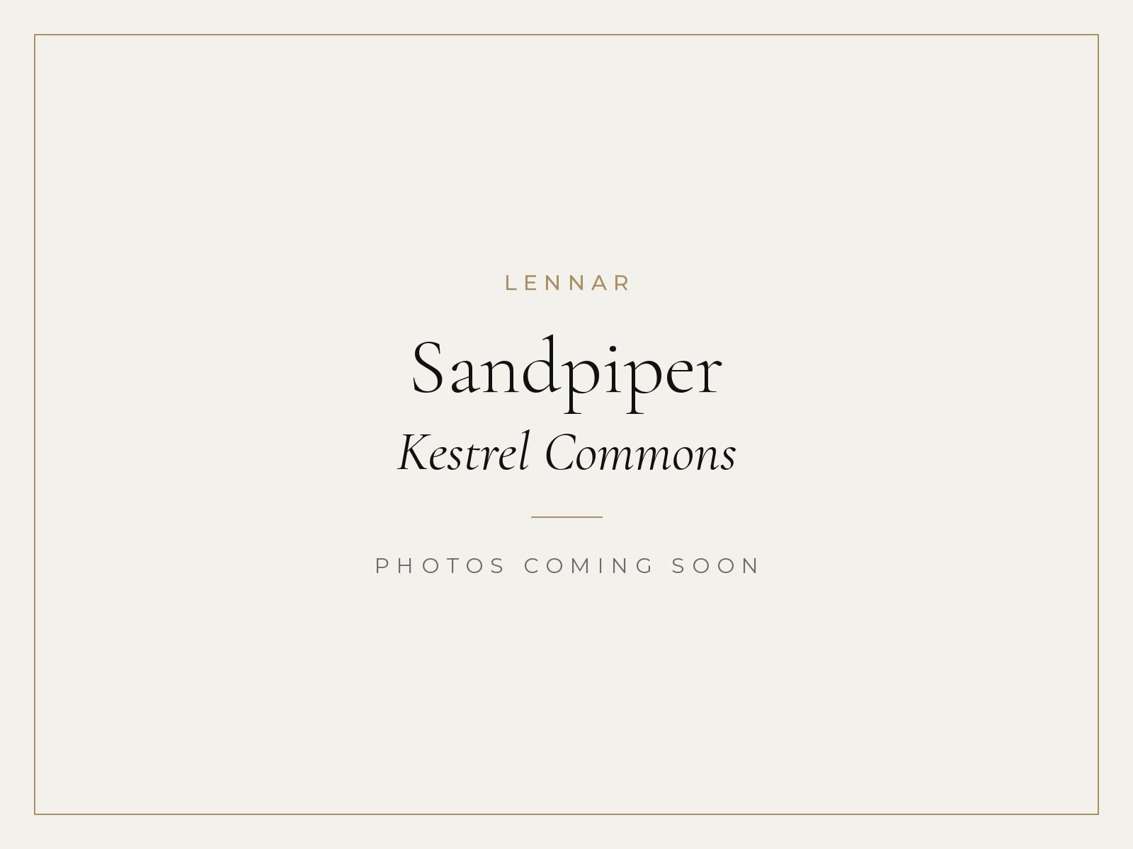 Photos coming soon for Sandpiper by Lennar