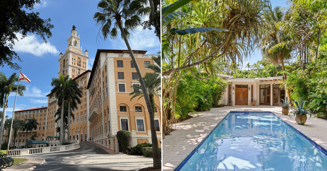 Coral Gables Biltmore Hotel and Coconut Grove Home
