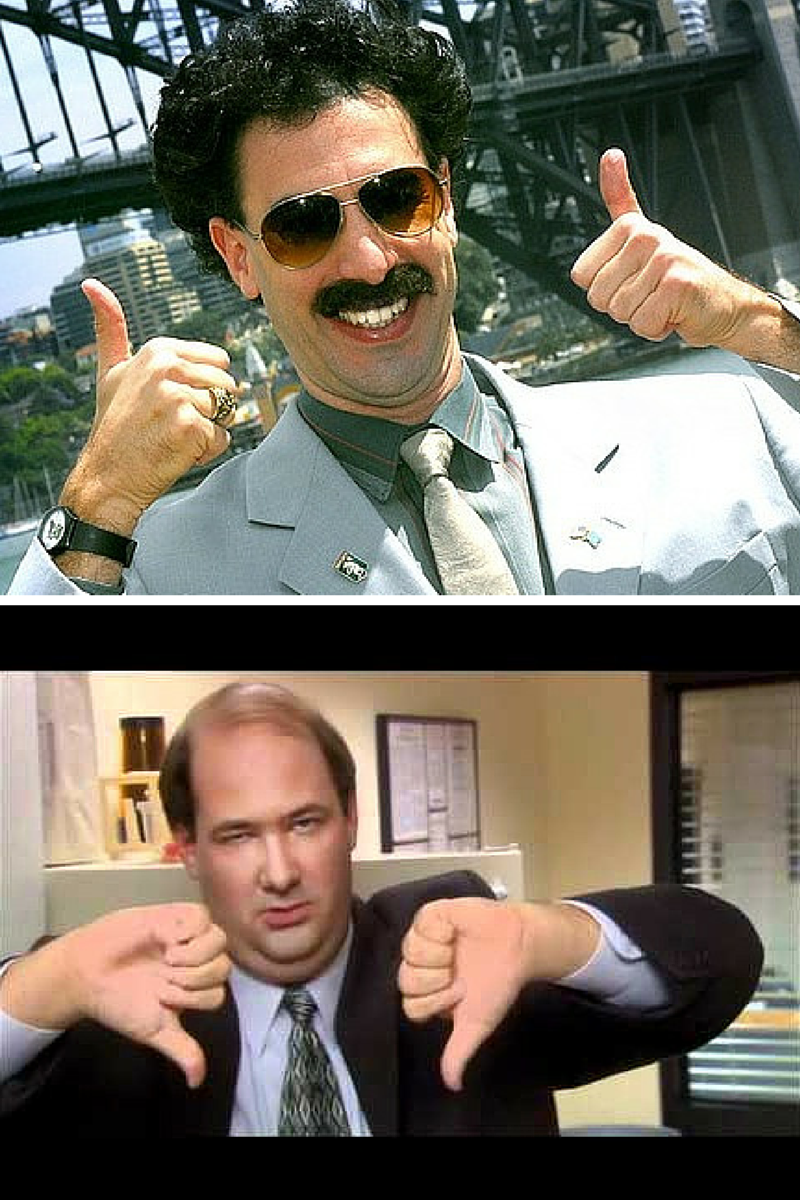 Thumbs up thumbs down