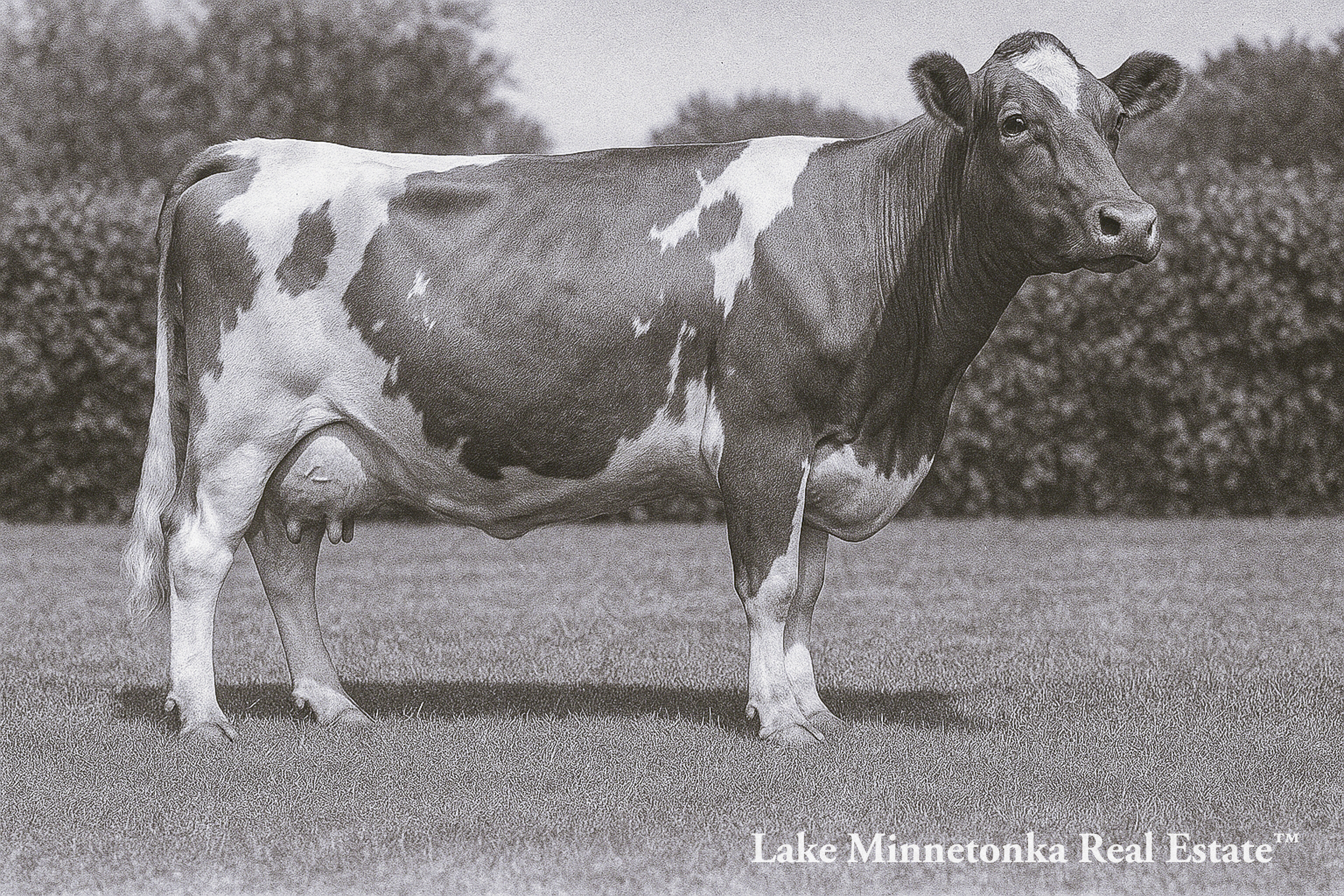Concept of a Guernsey cow