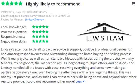5 Star Real Estate Review of The Lewis Team San Diego Real Estate Experts