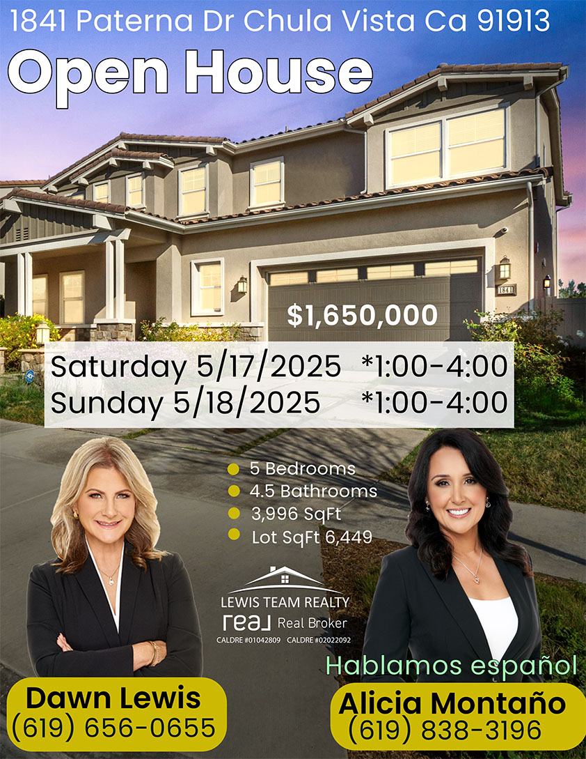 Chula Vista Otay Ranch Real Estate Open House 2025