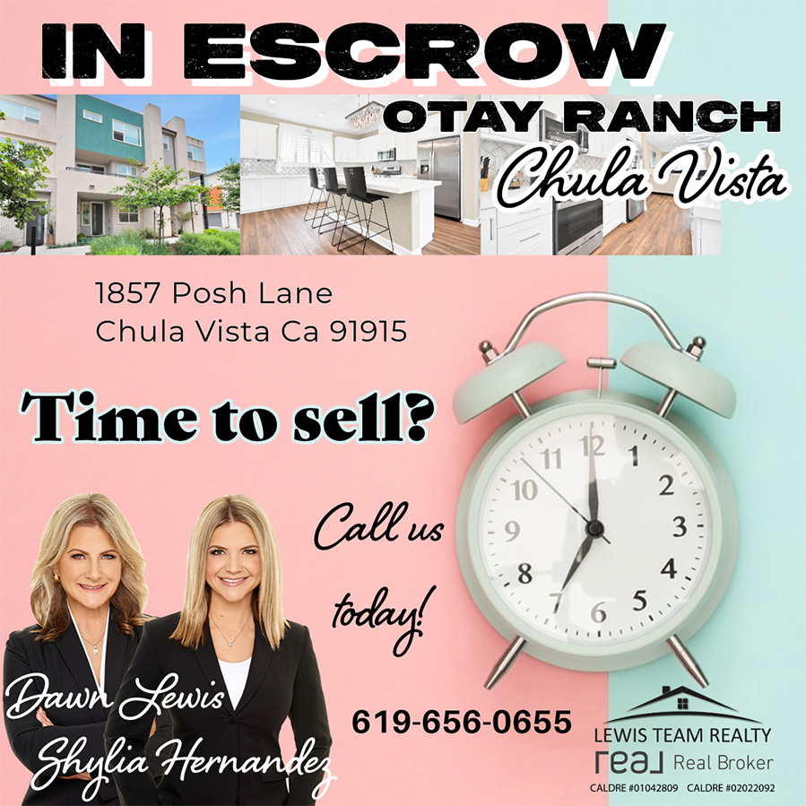 Chula Vista Real Estate In Escrow
