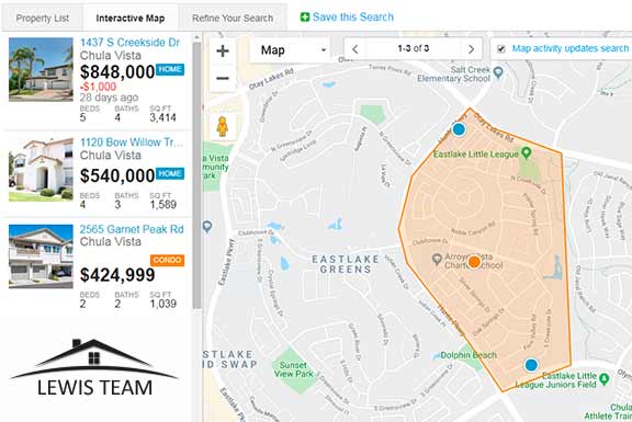 East Lake Trails Map real estate search