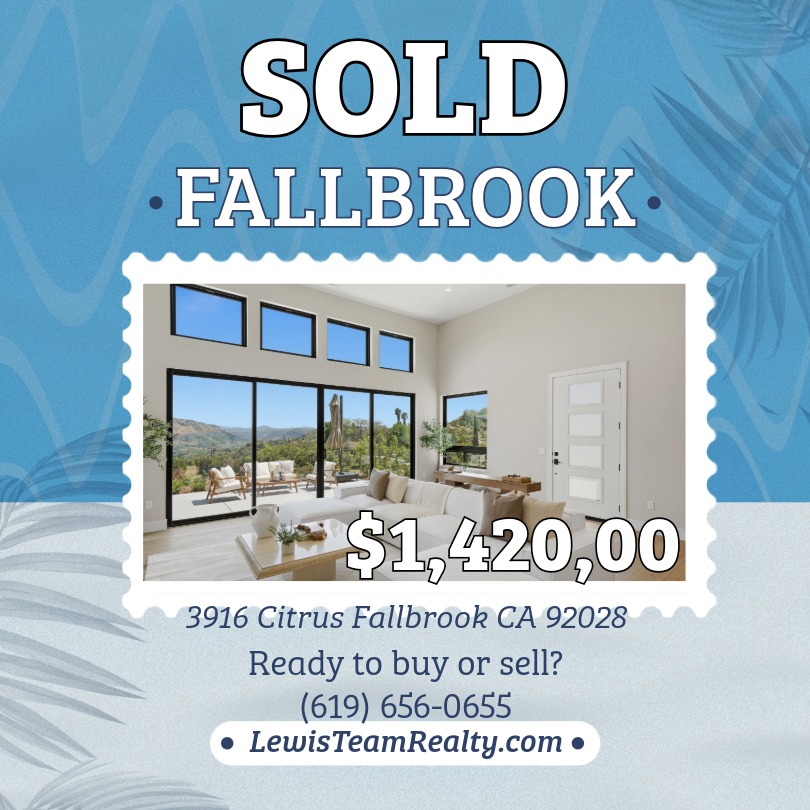 Fallbrook San Diego Real Estate SOLD 2026