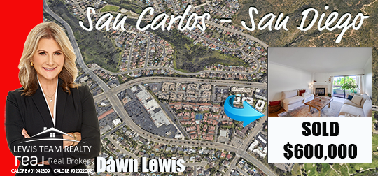 Home sold by top listing agent in San Carlso San Diego