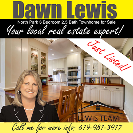 Just Listed North Park Townhome by Dawn Lewis San Diego Realtors