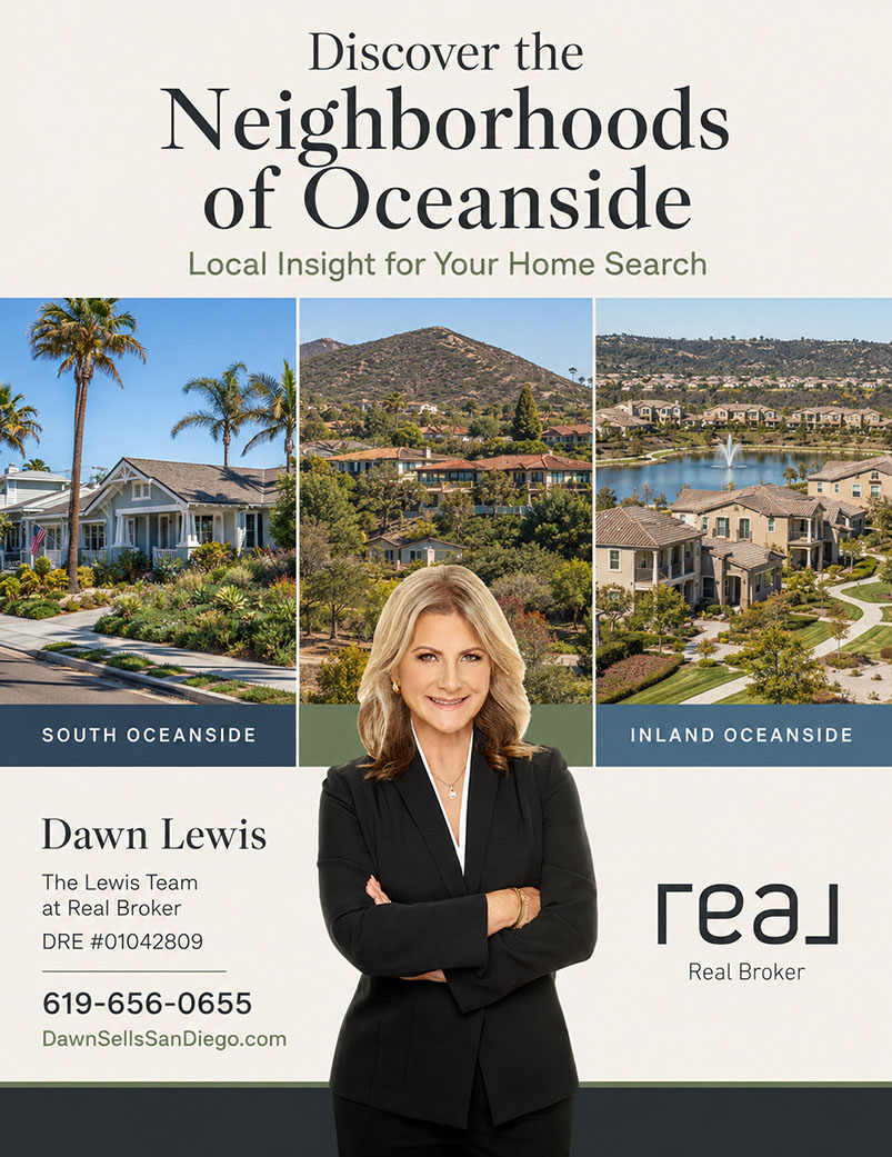 Neighborhoods of Oceanside San Diego to buy a home in