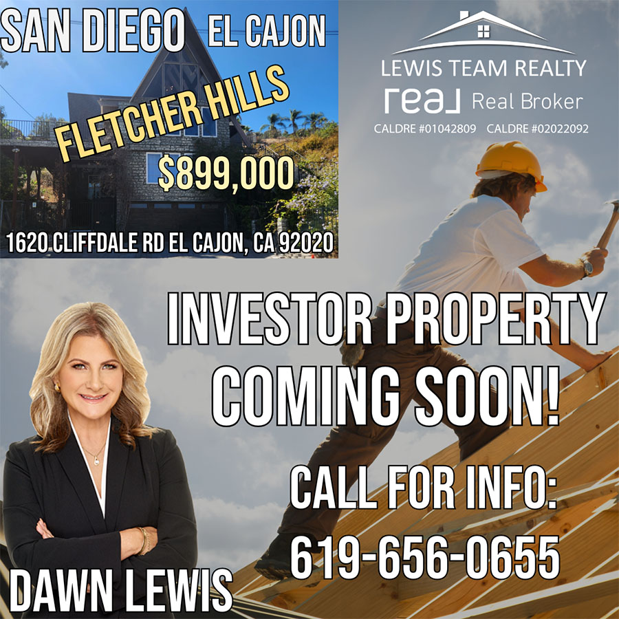 San Diego Investor Property for Sale in El Cajon San Diego Coming Soon