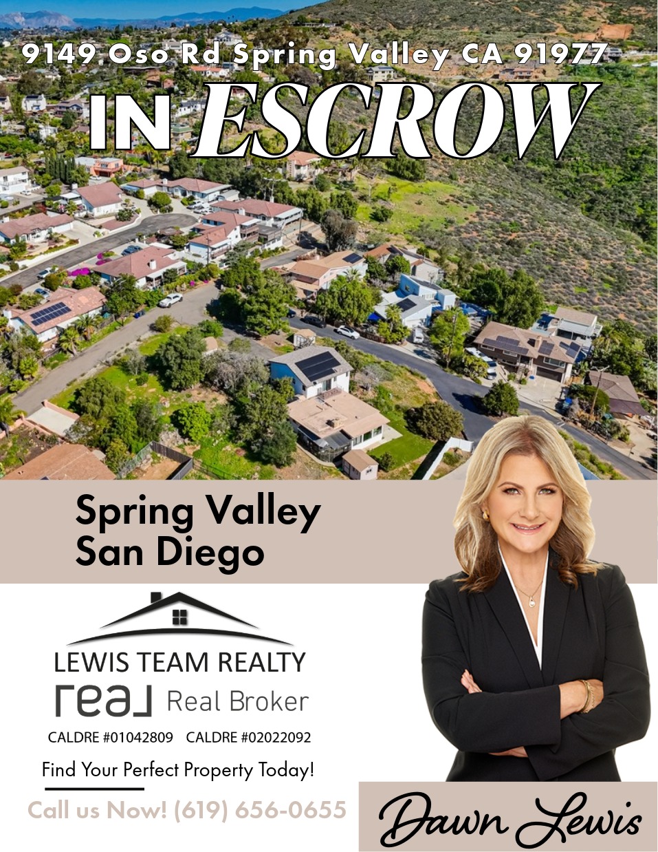 San Diego Real Estate in Escrow Spring Valley with Ocean Views