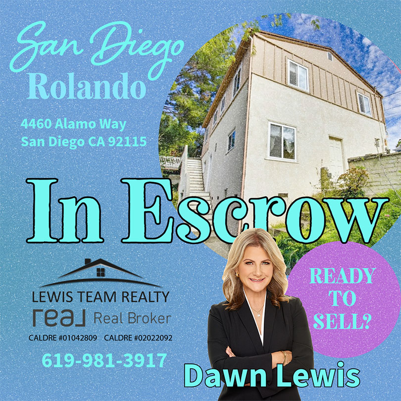 San Diego Rolando Home in Escrow