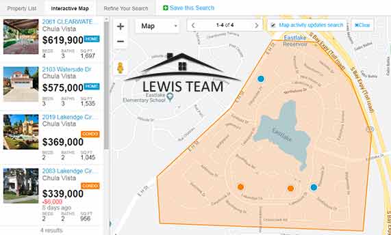 Search for homes and condos in Eastlake Shores
