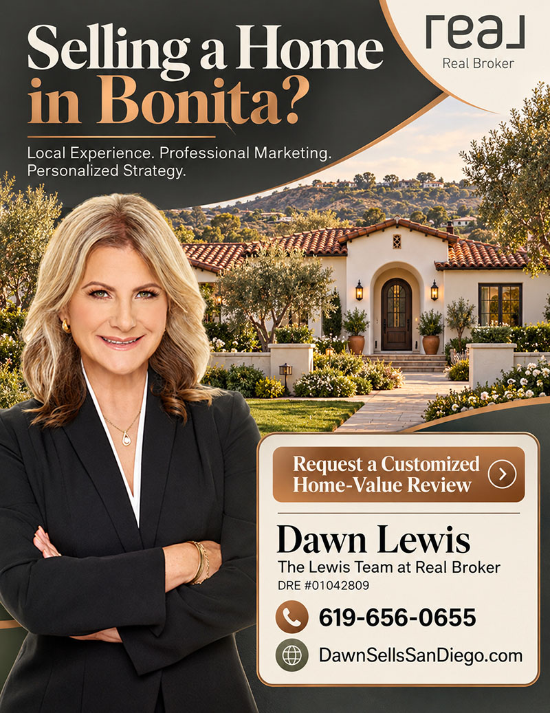 Sell a home in Bonita CA top listing agent