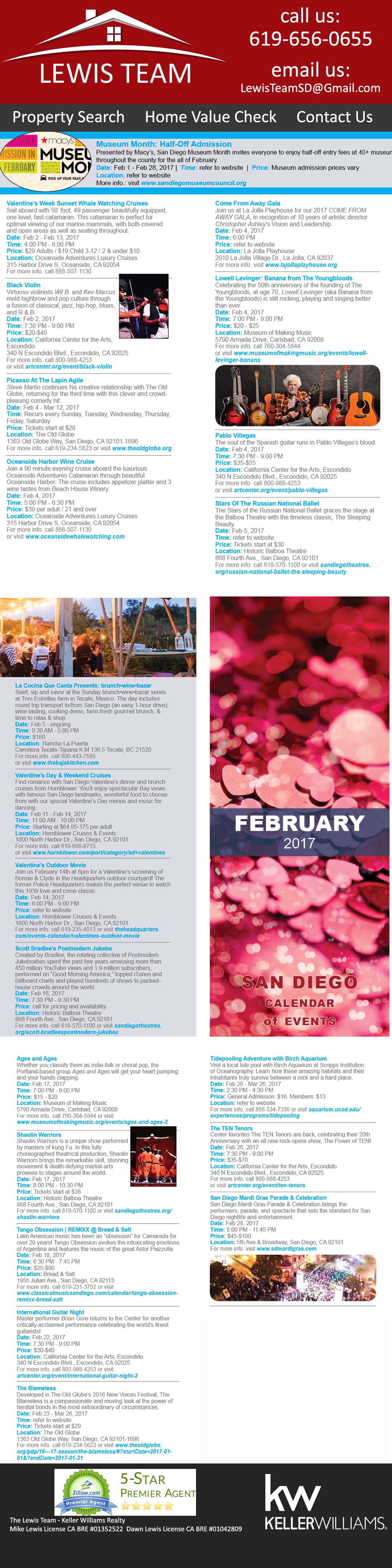 San Diego Events February 2017