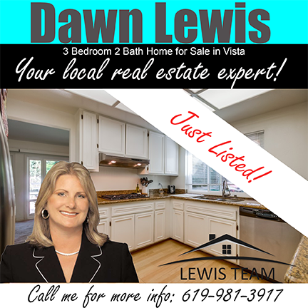 Vista Home for Sale by Dawn Lewis San Diego Realtor