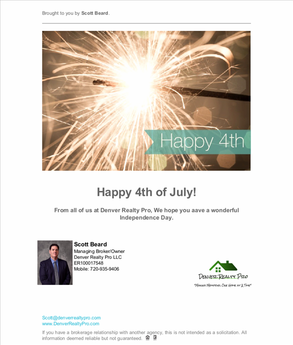 Happy 4th Of July from Denver Realty Pro, LLC 