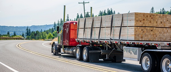 Truck Hauling Lumber