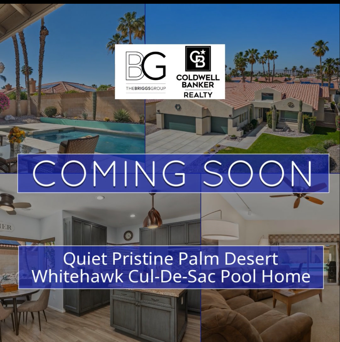 COMING SOON Quiet Pristine Palm Desert Whitehawk CulDeSac Pool Home