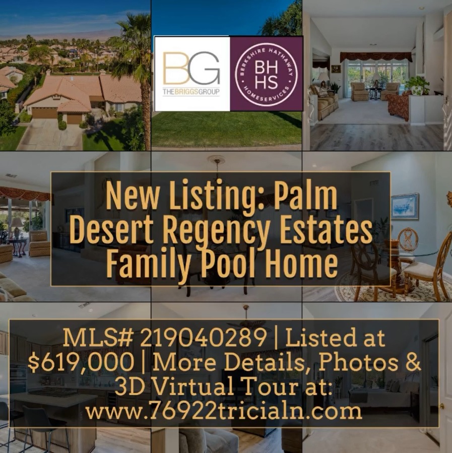 New Listing Palm Desert Regency Estates Family Pool Home