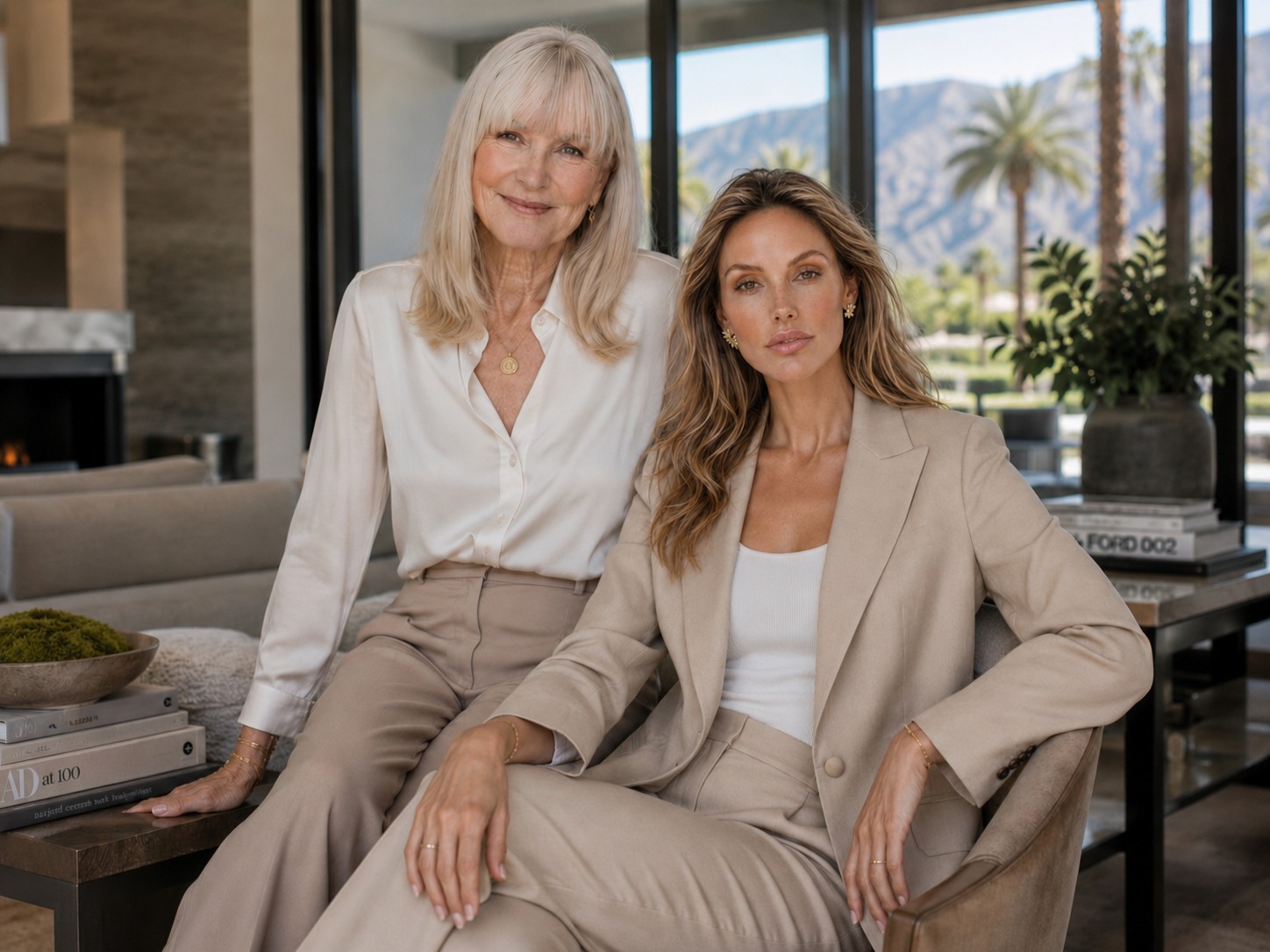 Laurie McLennan and Cailin McLennan of The McLennan Team at Desert Sotheby&rsquo;s International Realty, photographed in a La Quinta residence