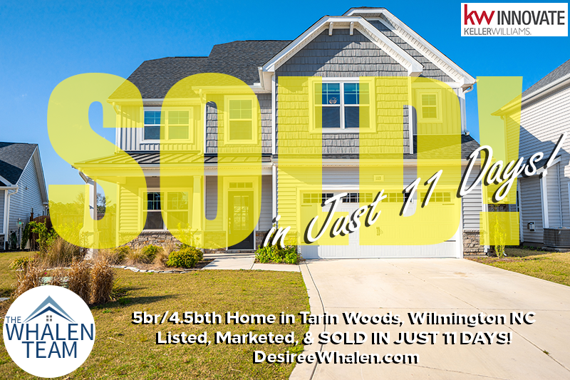 Sold in 11 Days Home in Tarin Woods, Wilmington NC!