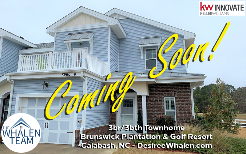 Coming Soon! Townhome in Brunswick Plantation, Calabash NC!