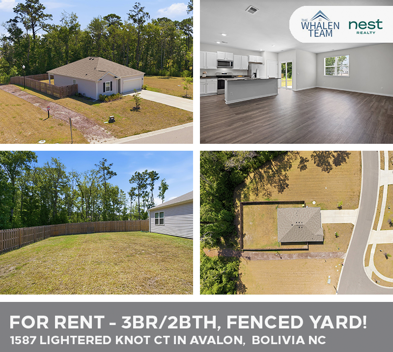 For Rent! 3br/2bth Home in Avalon Neighborhood, Bolivia NC