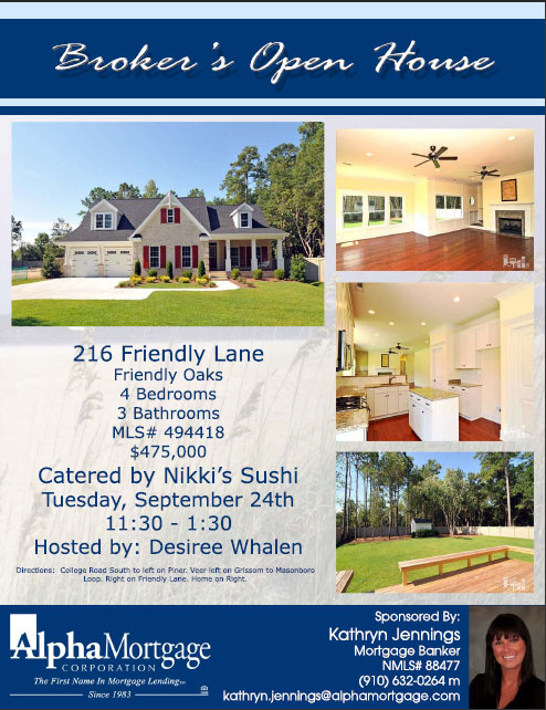 Broker's Open House - 216 Friendly Lane Wilmington, NC 28409
