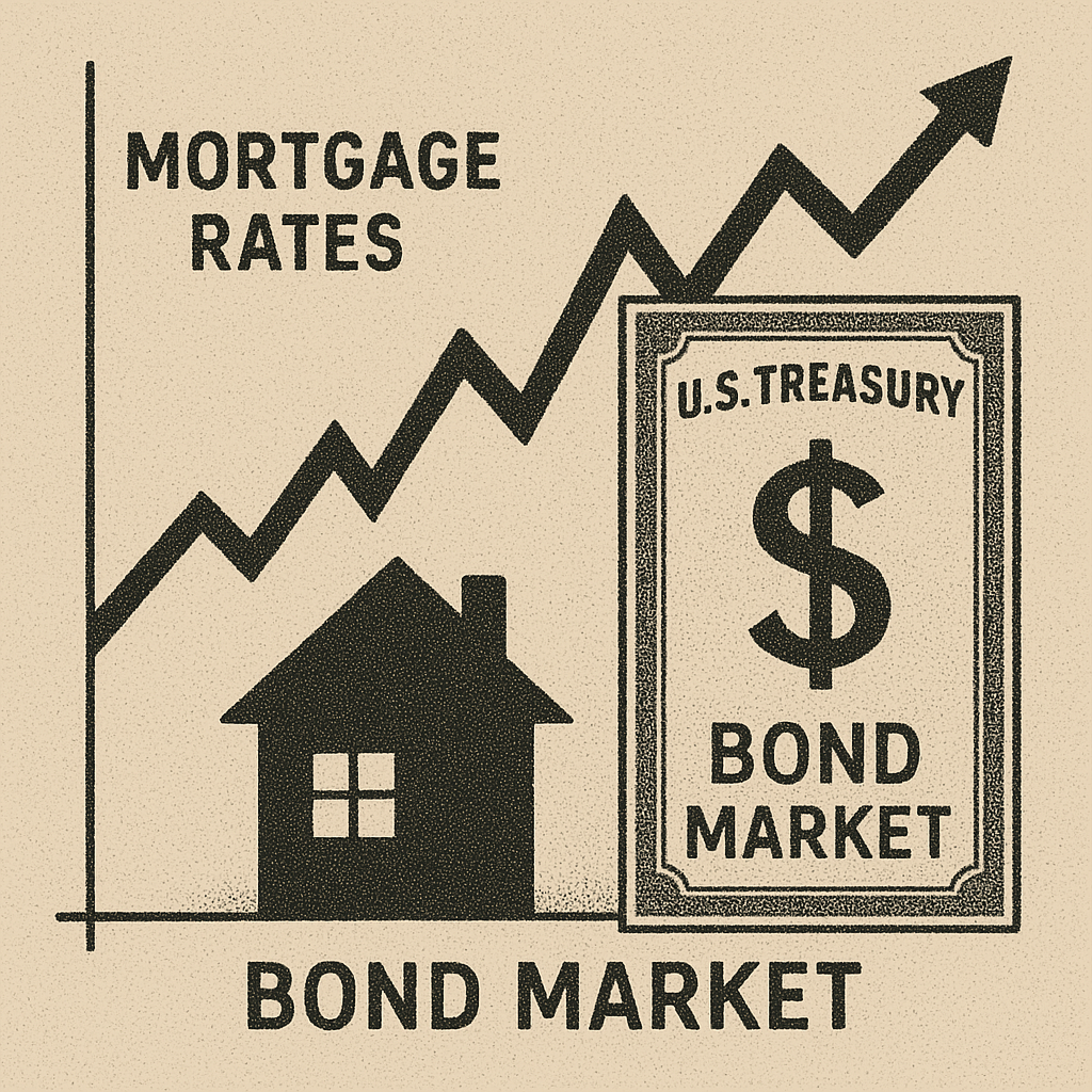 Infographic of Mortgage Rates and Bond Rates
