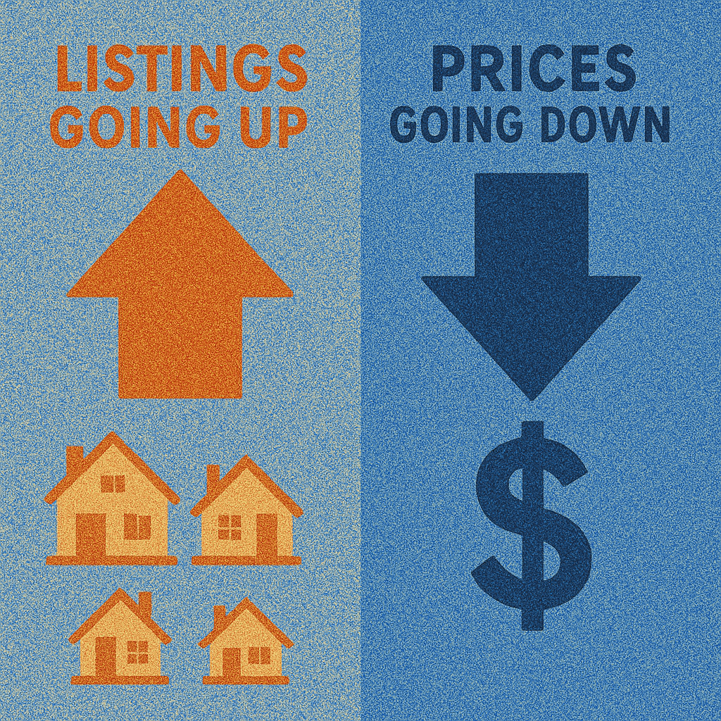 Listings going up and home pricing is going down infographic