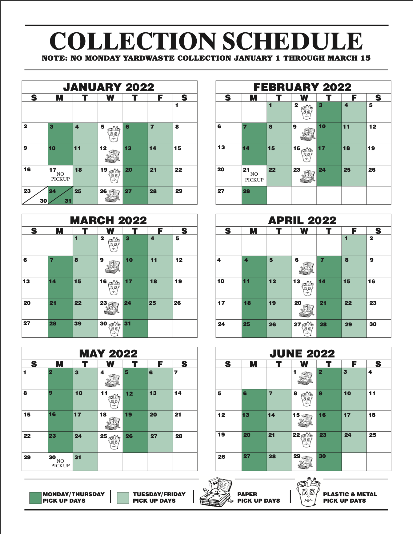 Northport 2022 2023 Recycling Schedule