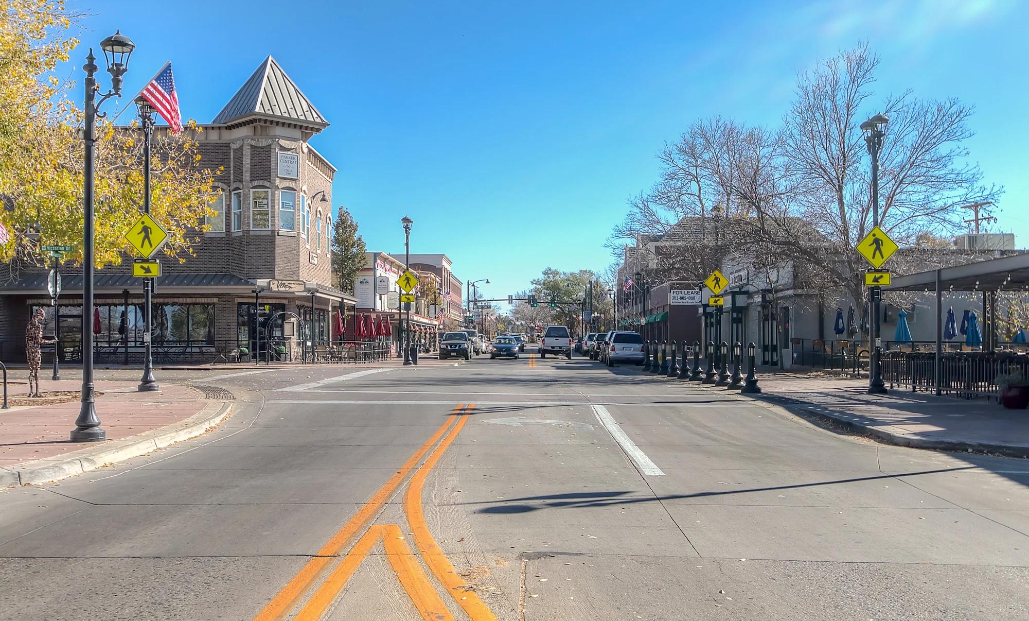 Main Street in Parker, Colorado