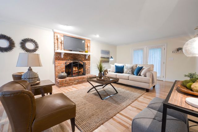 well-staged living room
