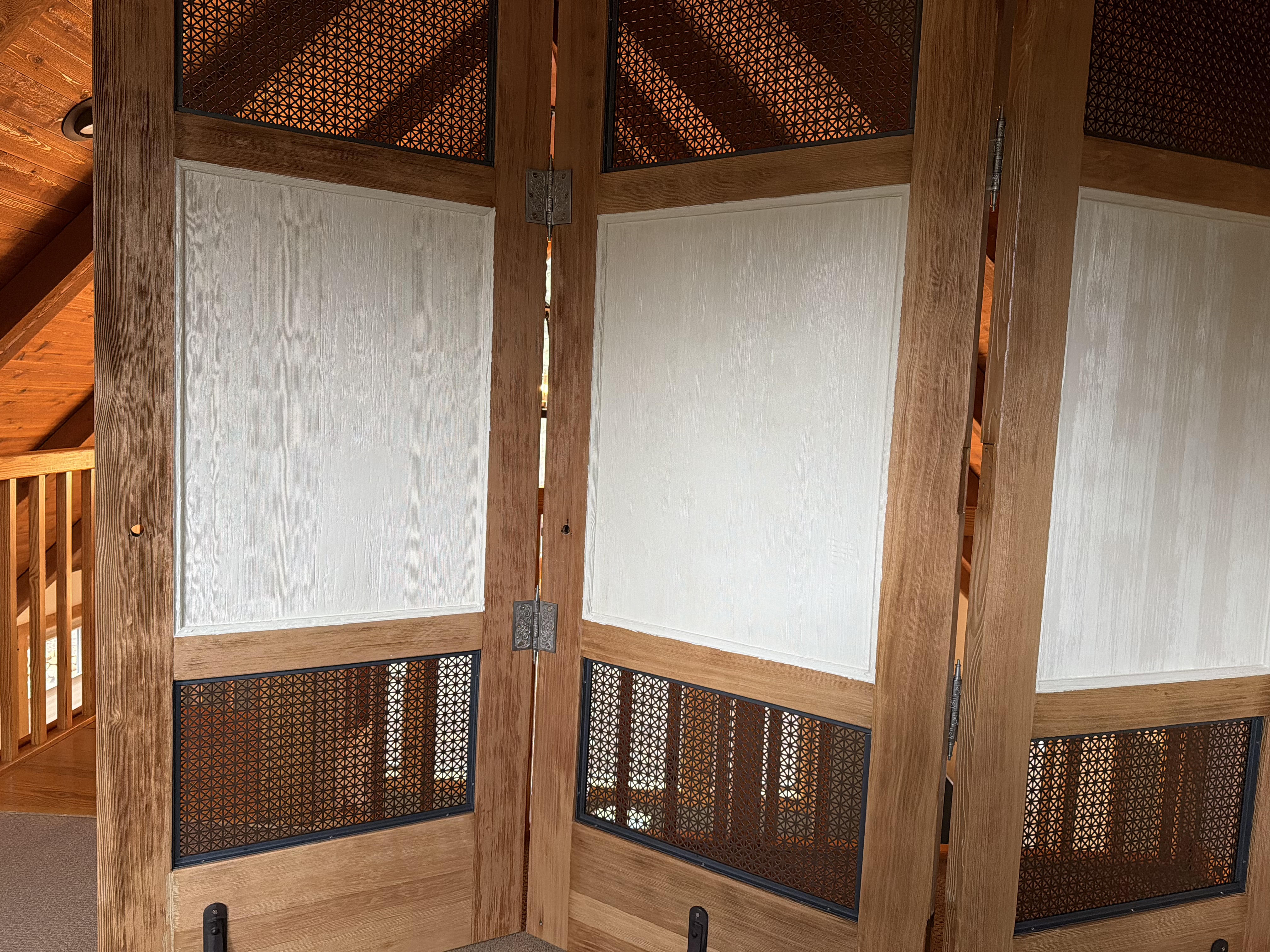 Finished room divider DIY project