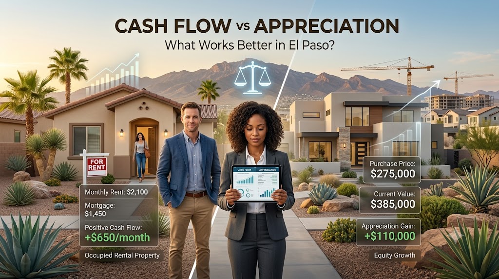Homes for sale in El Paso, TX, Cash Flow vs Appreciation: Best El Paso Investment Strategy