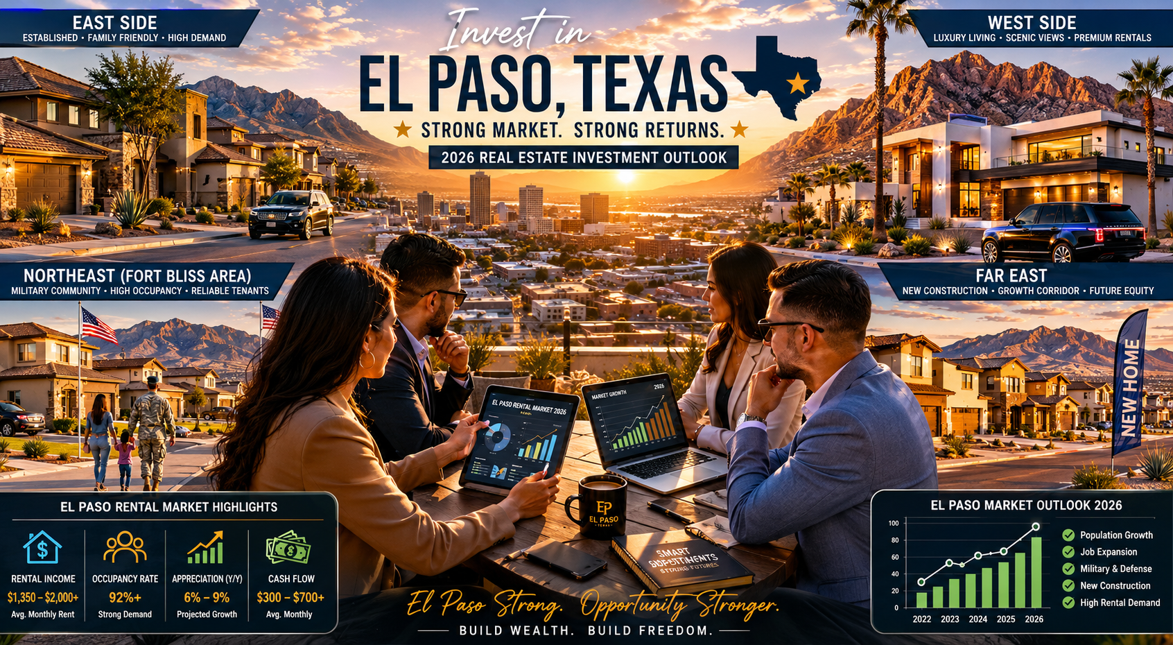 Homes for sale in El Paso, TX, Best Rental Property Areas in El Paso (2026 Investor Guide)