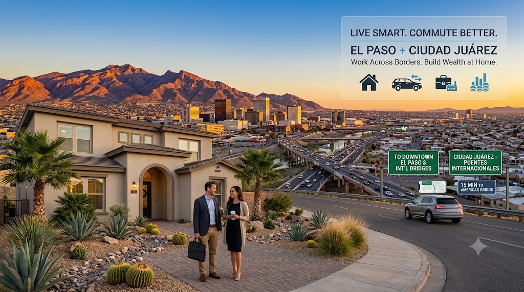 Homes for sale in El Paso, TX El Paso border commuters, living in El Paso working in Juarez, Ciudad Juarez commuters, homes near international bridges El Paso, cross-border workers El Paso, best neighborhoods El Paso, El Paso real estate, homes for sale El Paso TX, El Paso housing market, border lifestyle Texas