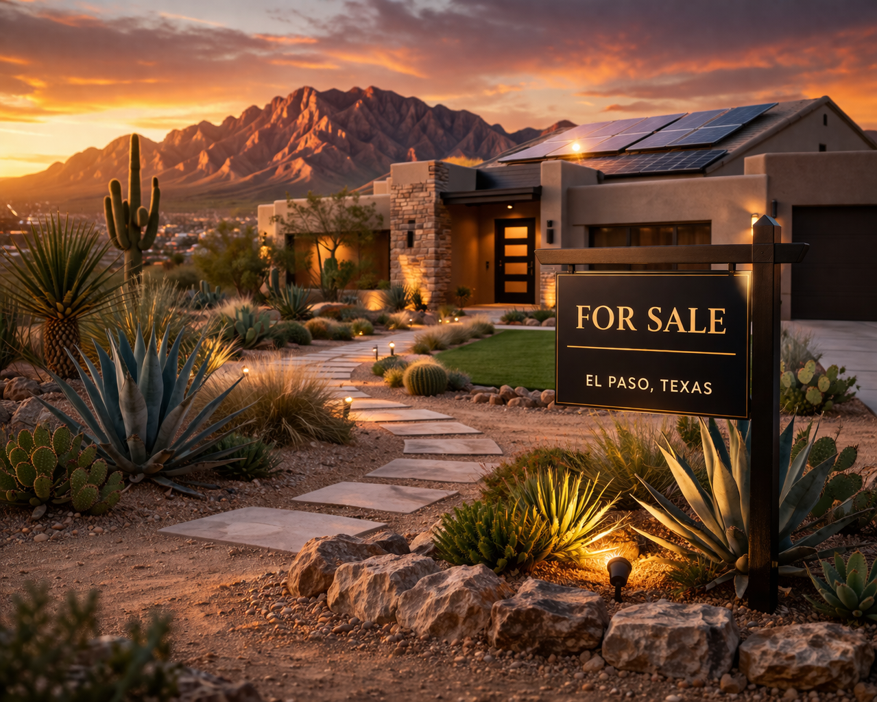 Homes for sael in El Paso, TX, Curb Appeal 2026 in El Paso: Desert Landscaping & Energy Efficiency That Sell Homes Faster