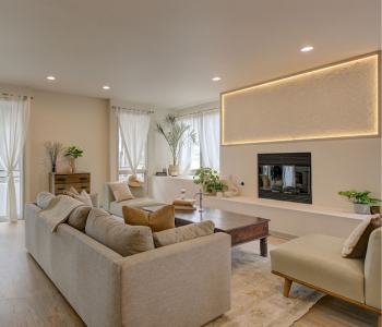 Canyon Walk tri-level townhomes in Southwest Costa Mesa bordering Fairview Park