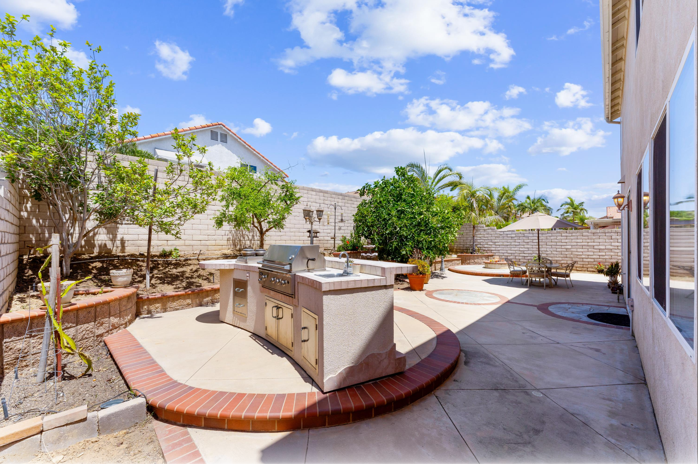nice backyard at placentia home for sale