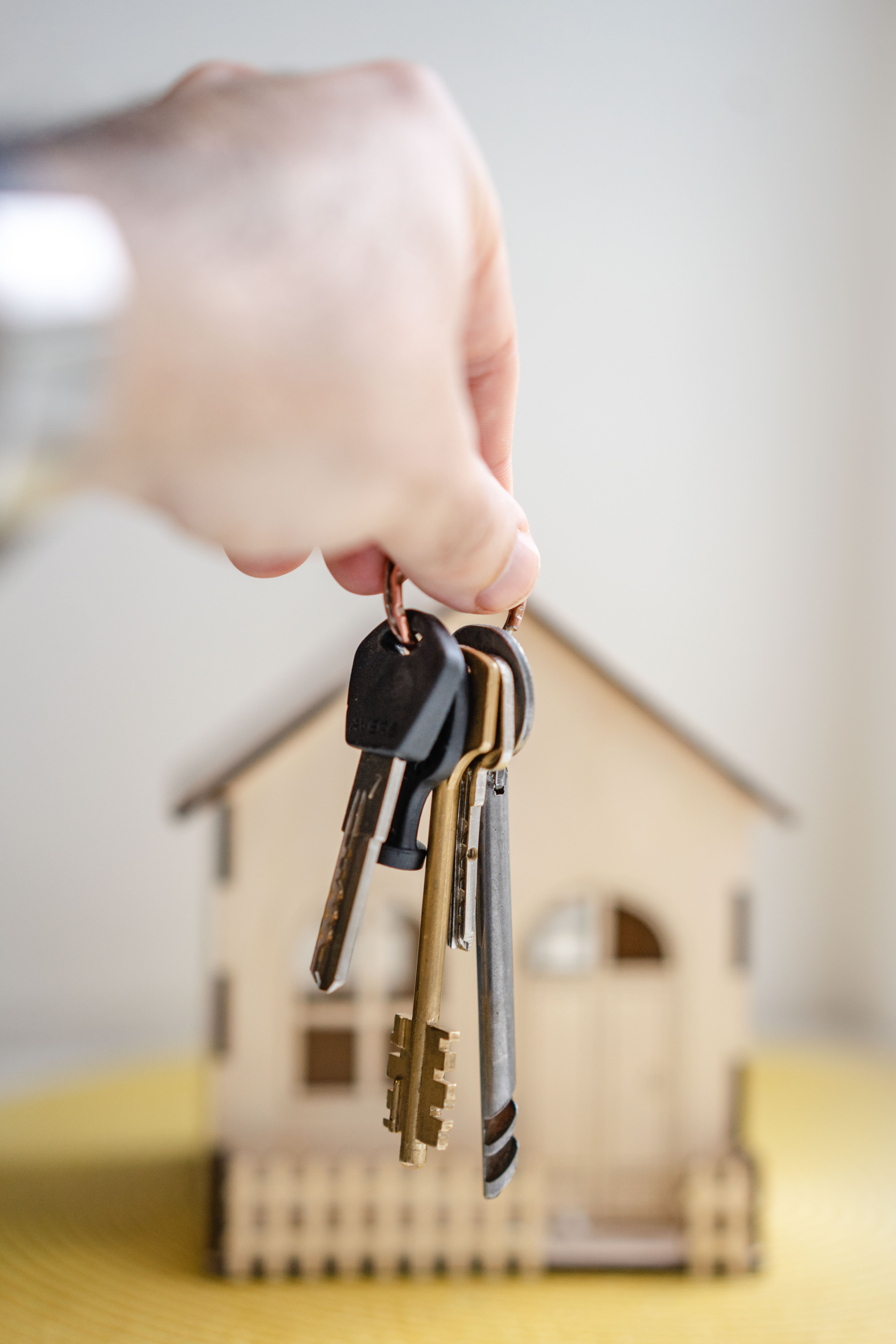 Key in front of house
