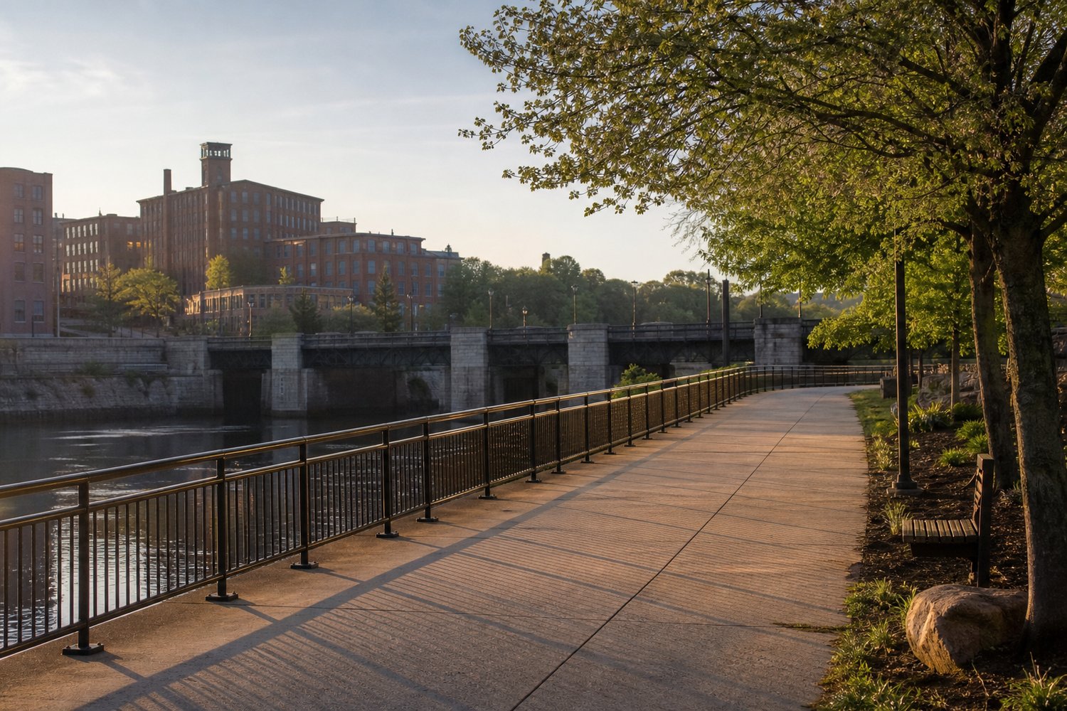Providence Rhode Island waterfront and residential neighborhoods