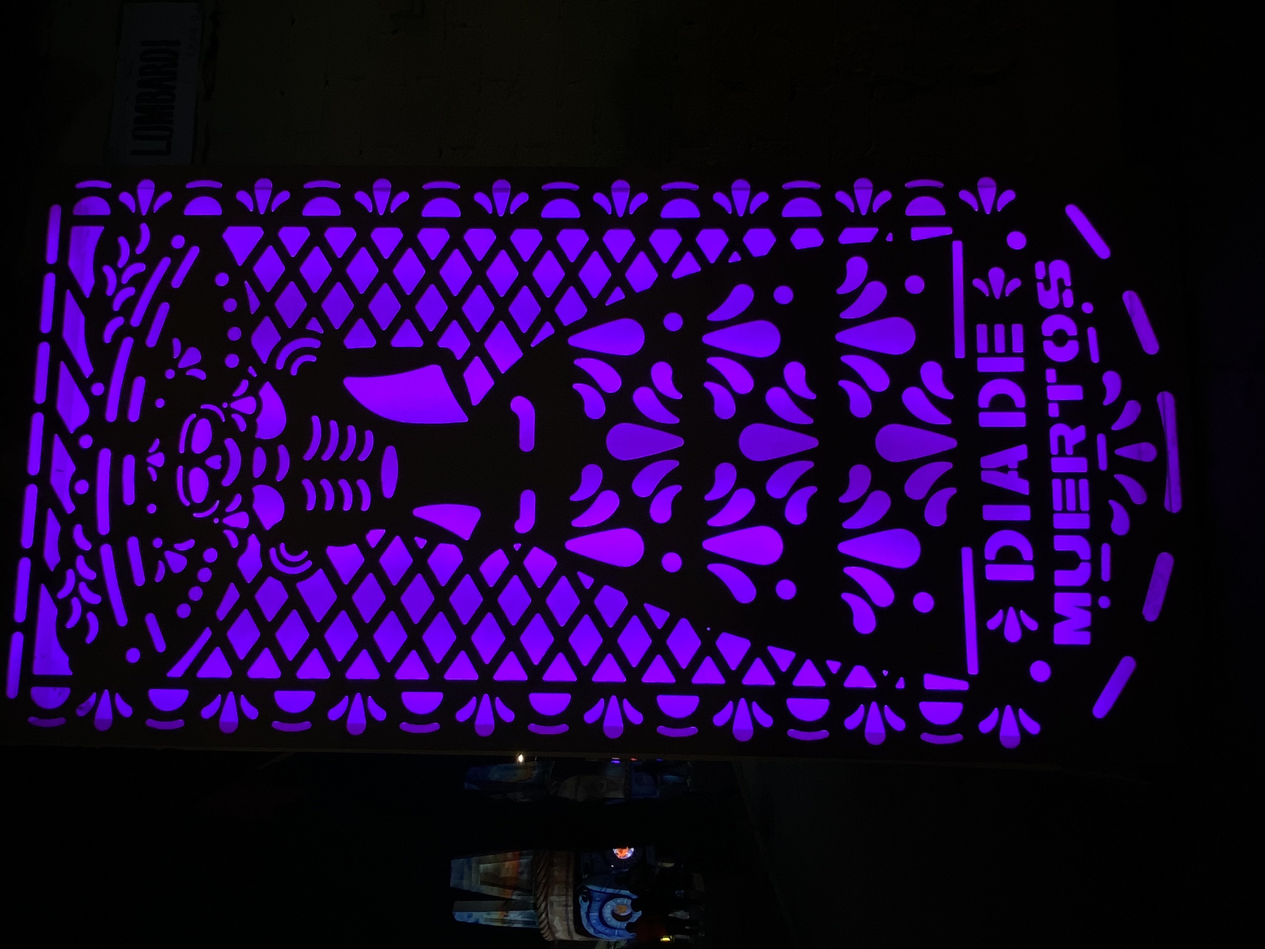 Papel picado decorations for Día de Muertos