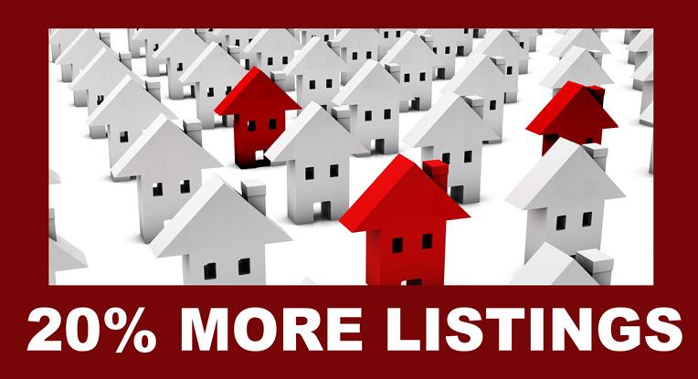 30% more real estate listings